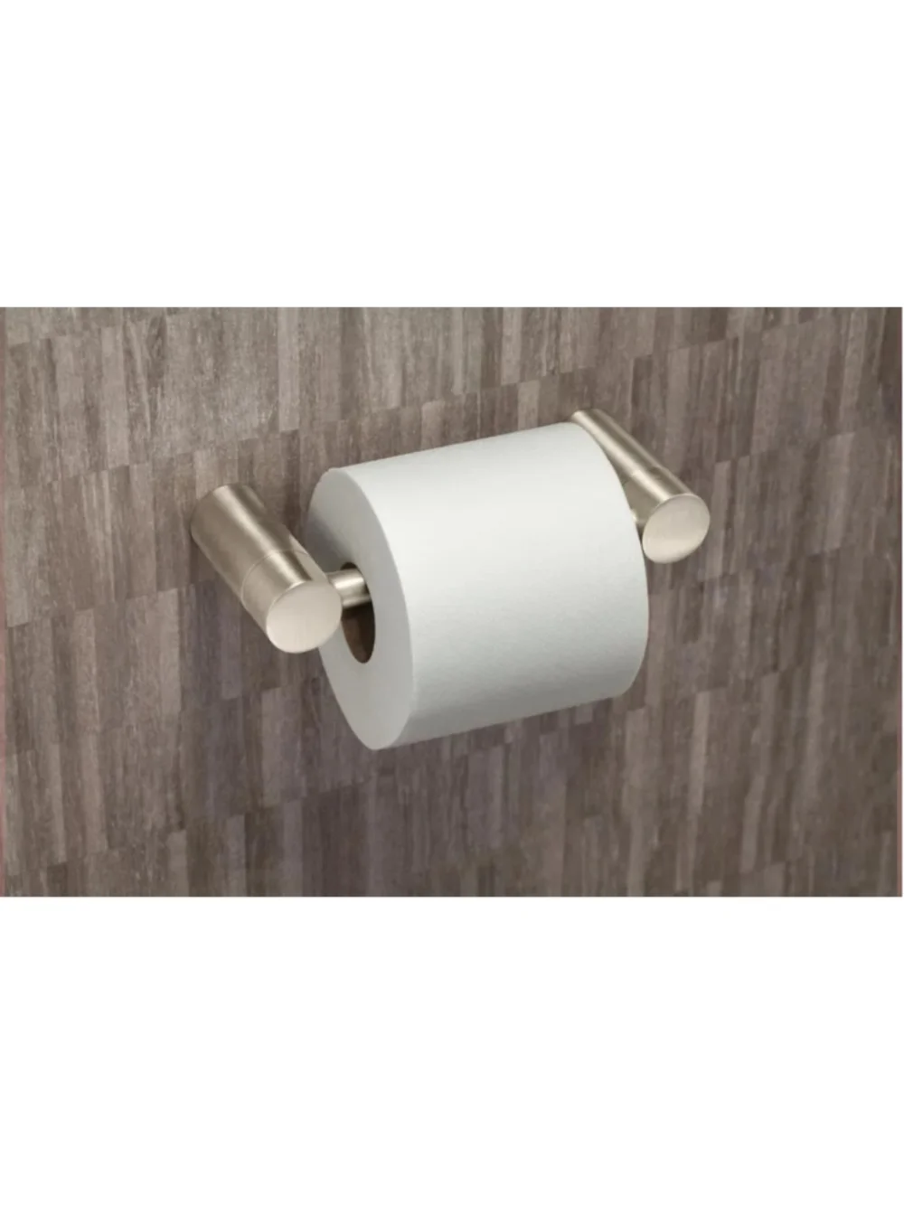 Align Pivoting Double Post Toilet Paper Holder in Brushed Nickel YB0408BN NIB